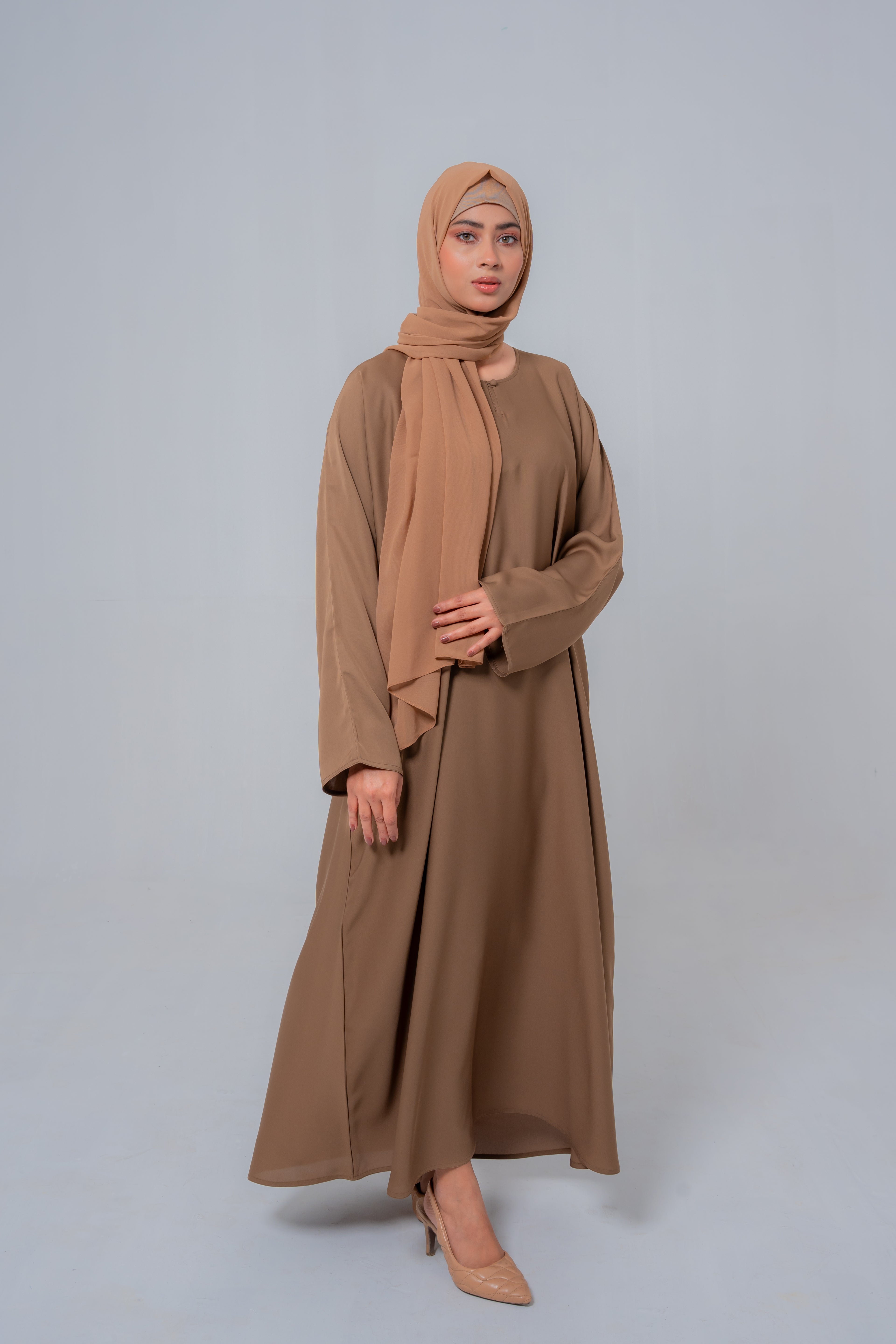 Camel Basic Maxi Abaya – Everyday Modest Elegance | Mastoor by KNJ