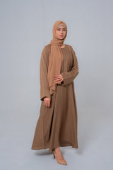 Camel Basic Maxi Abaya – Everyday Modest Elegance | Mastoor by KNJ