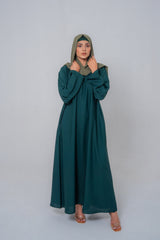 Emerald Green Basic Maxi Abaya – Elegant Everyday Modesty | Mastoor by KNJ