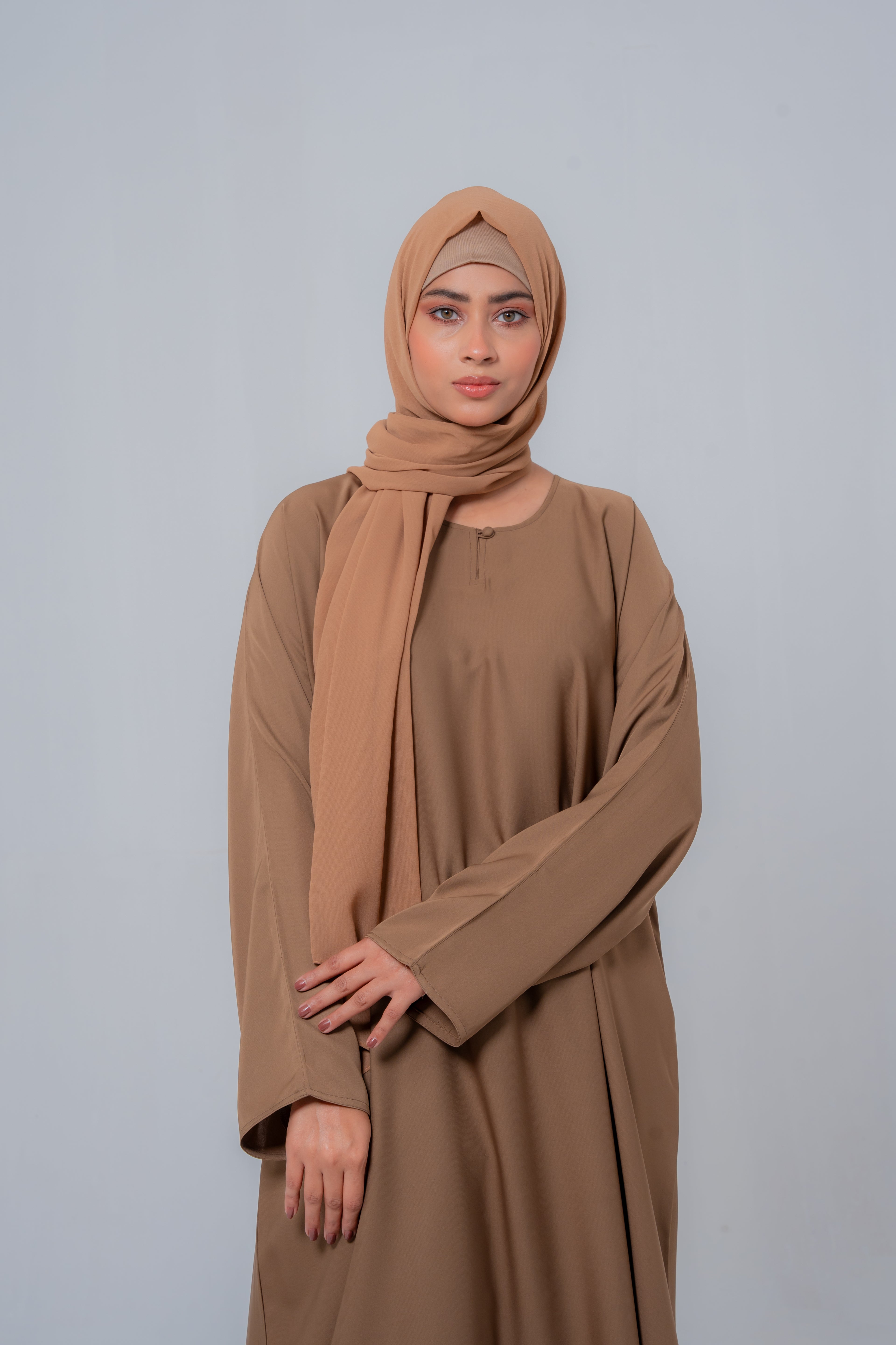 Camel Basic Maxi Abaya – Everyday Modest Elegance | Mastoor by KNJ