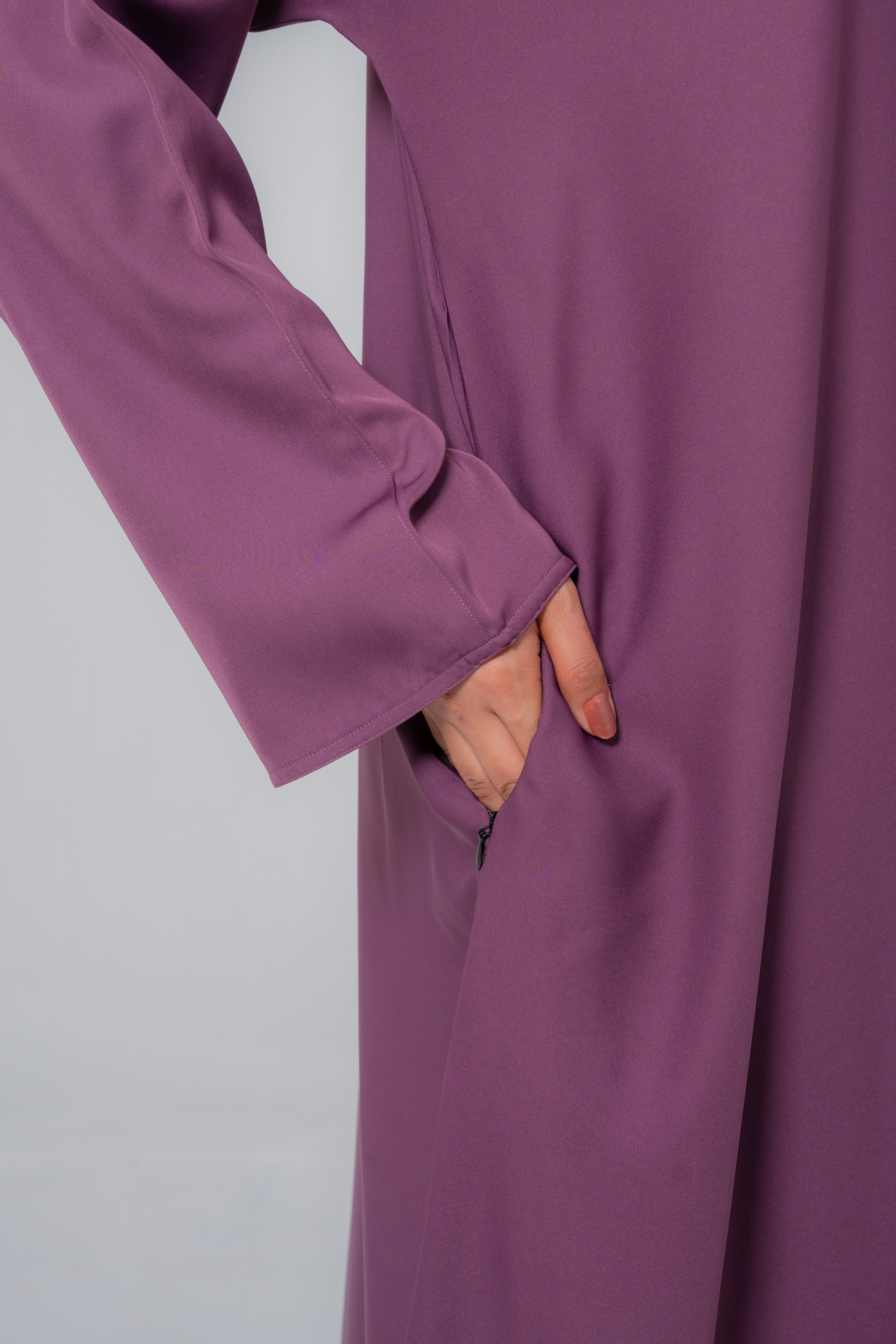 Pearly Purple Basic Maxi Abaya – Modest Elegance in Every Step | Mastoor by KNJ
