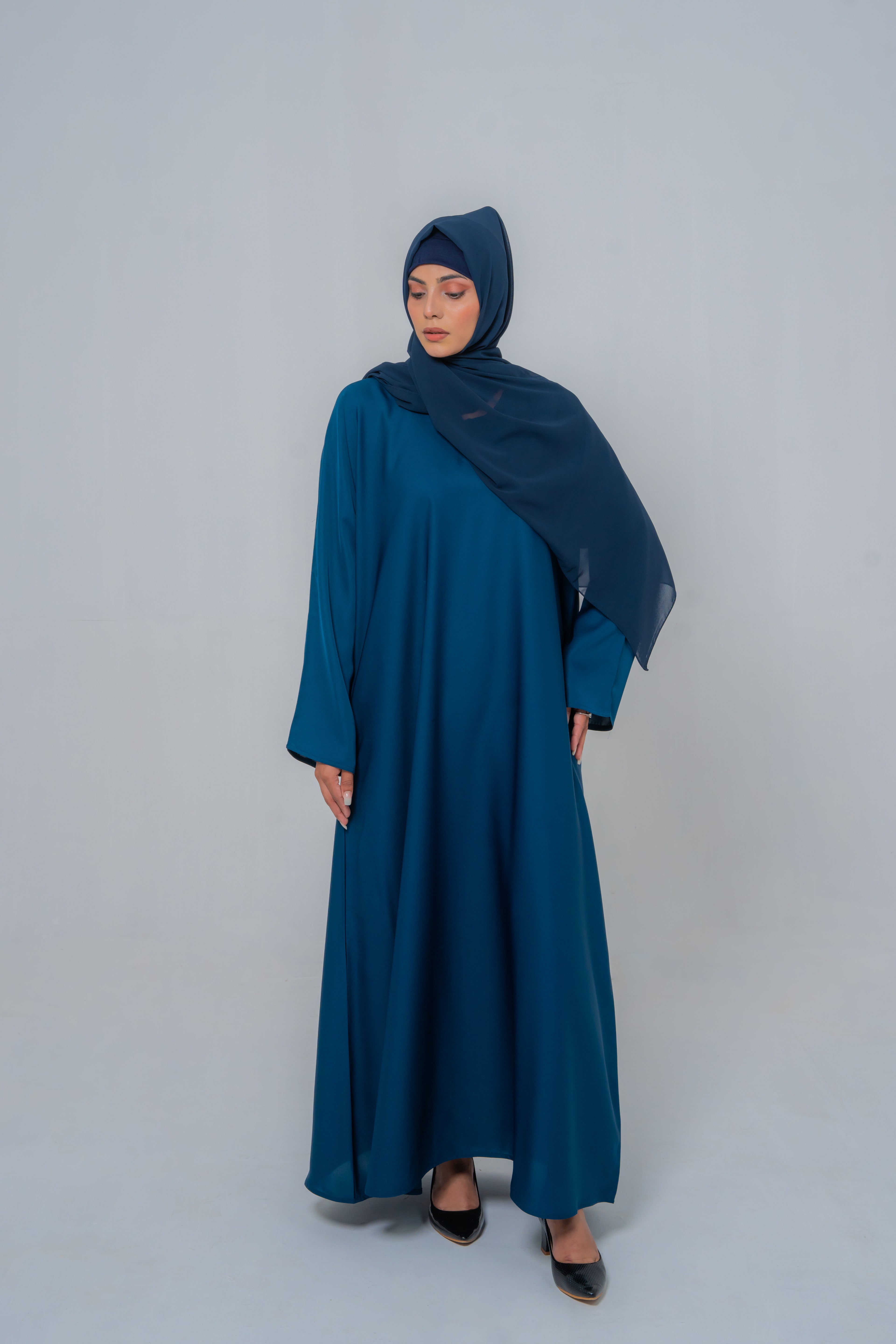 Essential Pantone Blue Maxi Abaya – Effortless Grace | Mastoor by KNJ