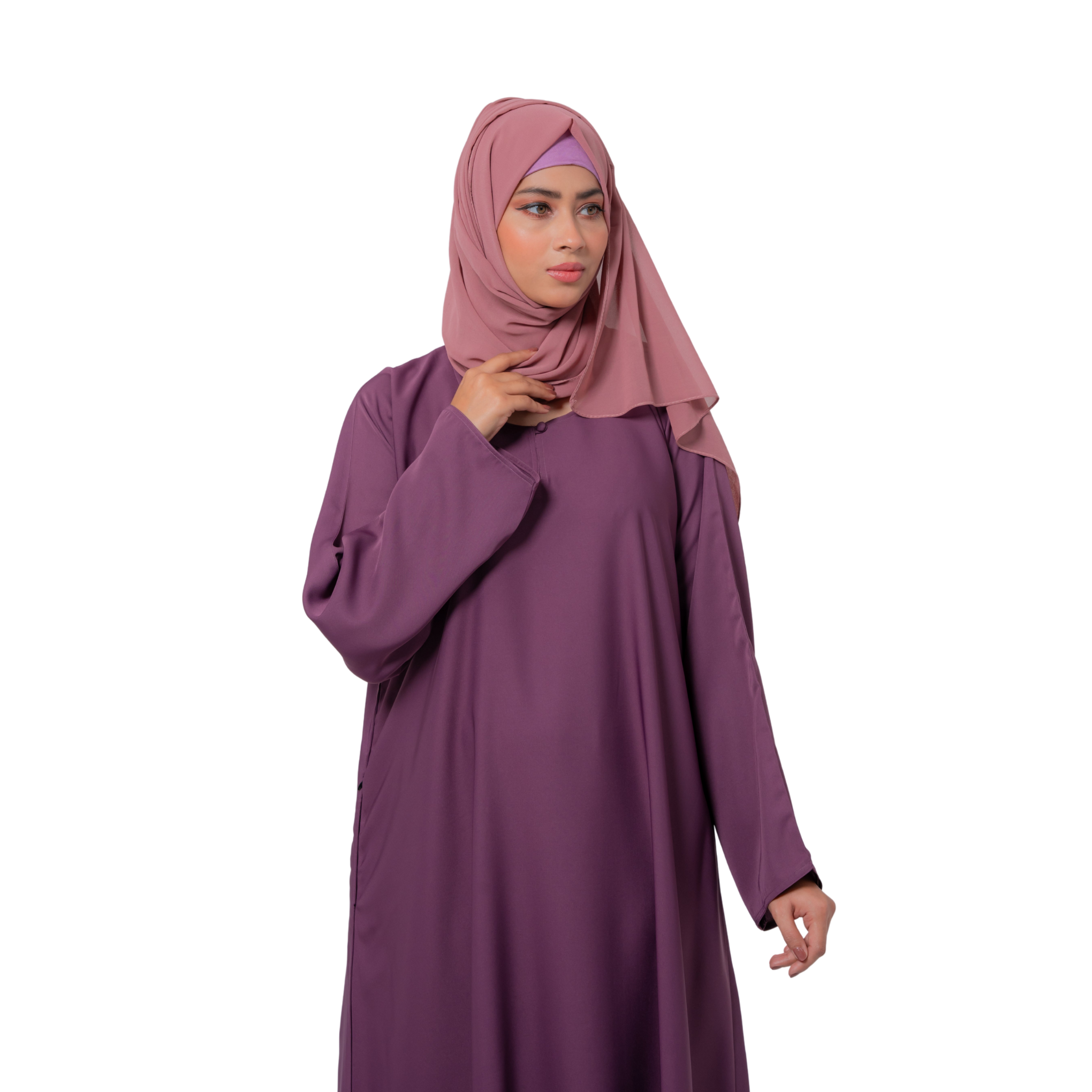 Pearly Purple Basic Maxi Abaya – Modest Elegance in Every Step | Mastoor by KNJ
