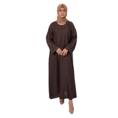 Classic Dark Brown Maxi Abaya – Everyday Modesty & Elegance | Mastoor by KNJ