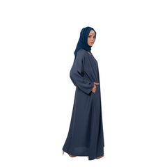 Dark Gray Basic Maxi Abaya – Modest Elegance for Everyday | Mastoor by KNJ