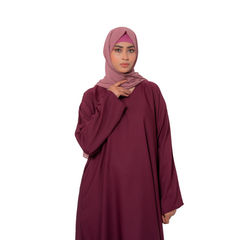Essential Aesthetic Maroon Maxi Abaya – Modest Elegance Redefined | Mastoor by KNJ