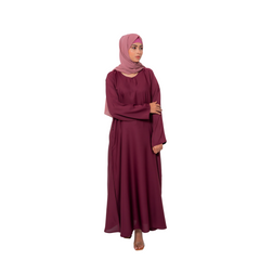 Essential Aesthetic Maroon Maxi Abaya – Modest Elegance Redefined | Mastoor by KNJ