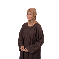 Classic Dark Brown Maxi Abaya – Everyday Modesty & Elegance | Mastoor by KNJ