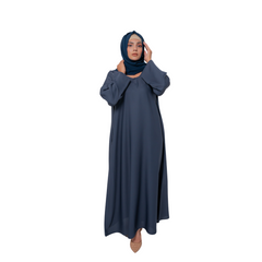 Dark Gray Basic Maxi Abaya – Modest Elegance for Everyday | Mastoor by KNJ