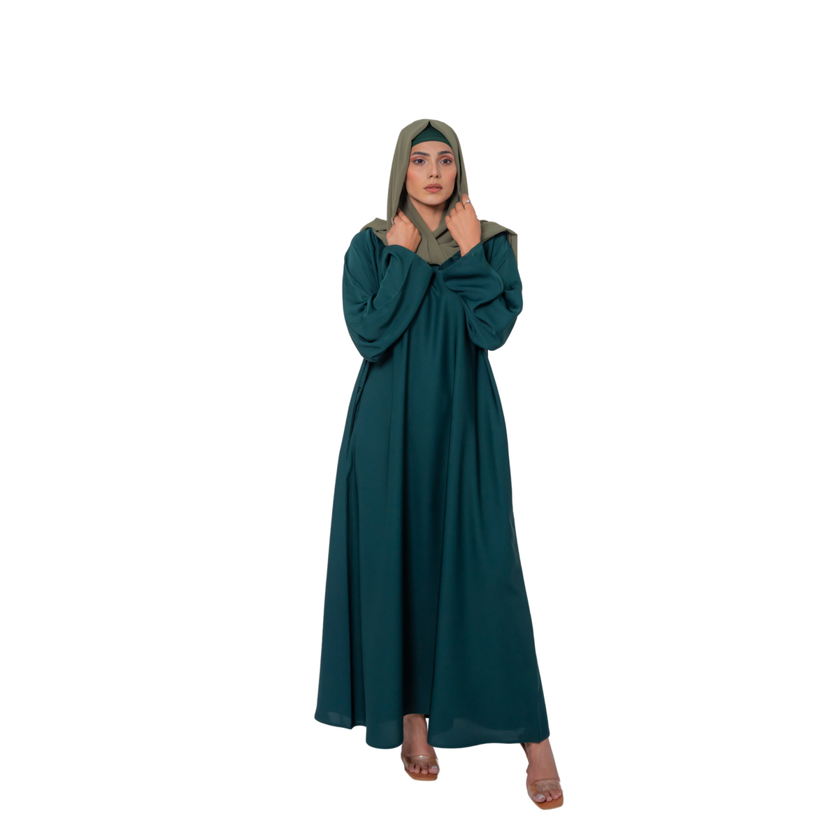 Emerald Green Basic Maxi Abaya – Elegant Everyday Modesty | Mastoor by KNJ