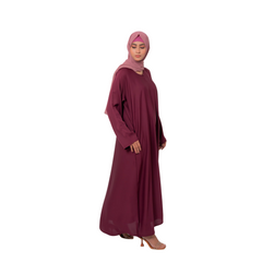 Essential Aesthetic Maroon Maxi Abaya – Modest Elegance Redefined | Mastoor by KNJ