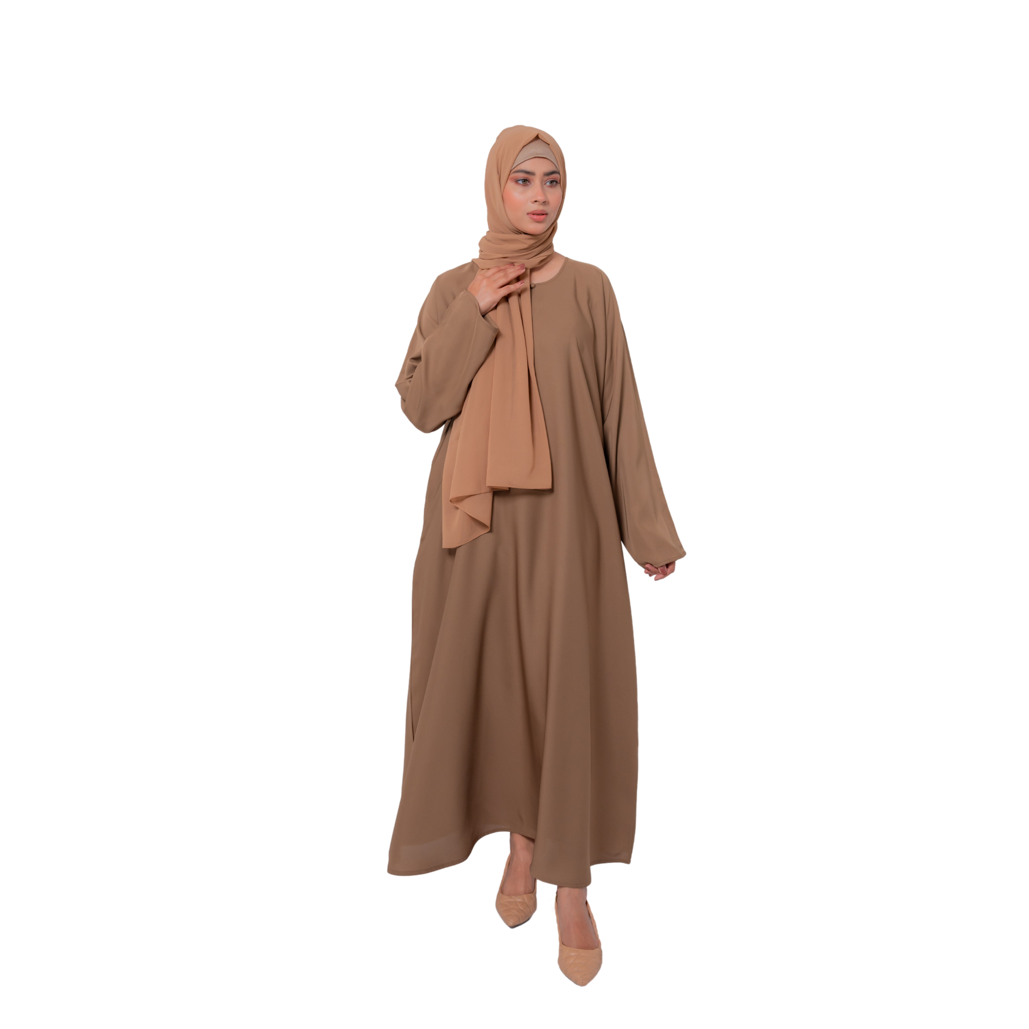 Camel Basic Maxi Abaya – Everyday Modest Elegance | Mastoor by KNJ
