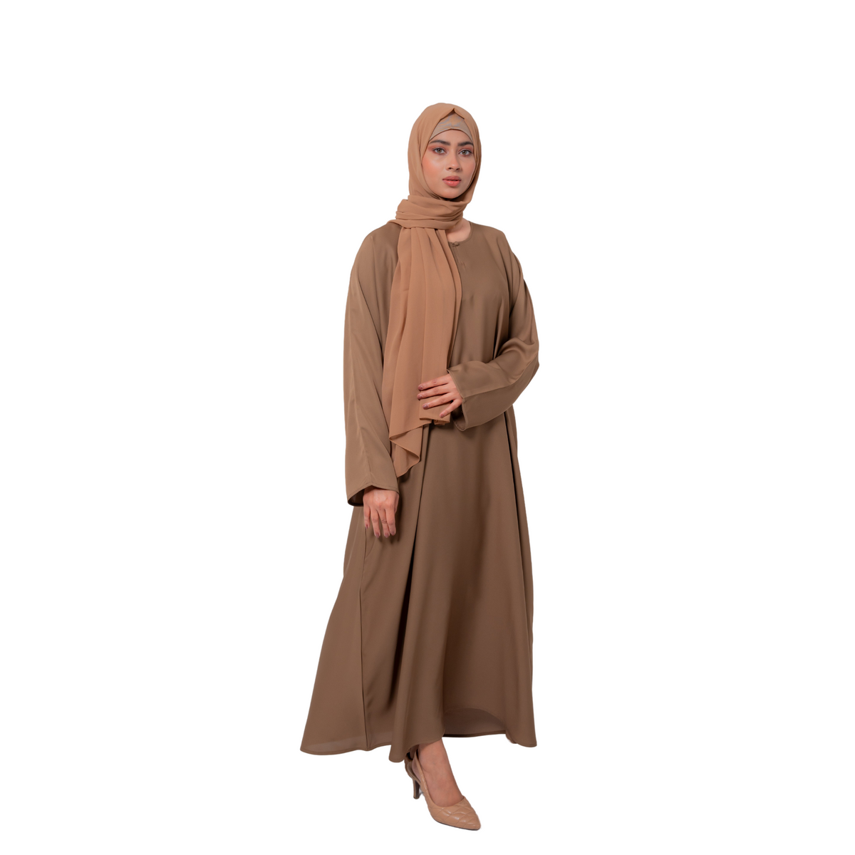 Camel Basic Maxi Abaya – Everyday Modest Elegance | Mastoor by KNJ