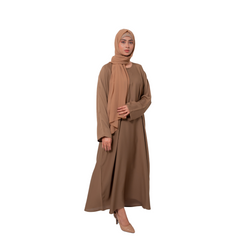 Camel Basic Maxi Abaya – Everyday Modest Elegance | Mastoor by KNJ