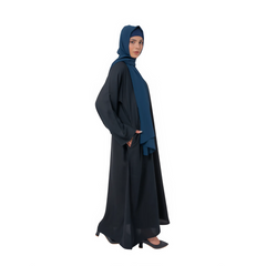 Essential Black Maxi Abaya – Minimal Elegance | Mastoor by KNJ